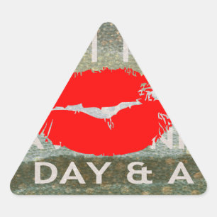 Sticker Triangulaire Lèvres fraîches, Vibes de pliage : 'Gardez-le frai