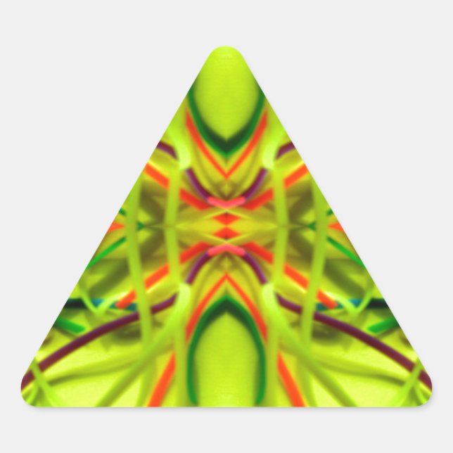 Sticker Triangulaire Lignes de pliage de chaux de citron par BethofArt (Devant)