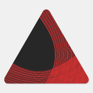 Sticker Triangulaire Lignes modernes rouge et noir