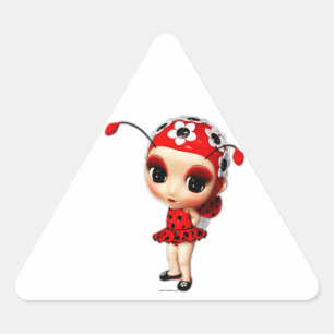 Sticker Triangulaire Little Miss Ladybug