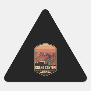 Sticker Triangulaire Logo du Grand Canyon National Park Travel Randonné