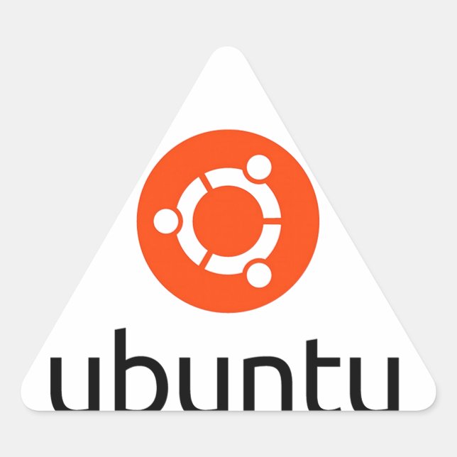 Sticker Triangulaire Logo Ubuntu Linux (Devant)