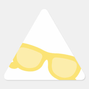 Sticker Triangulaire Lunettes de soleil d'été lunettes de lunettes jaun