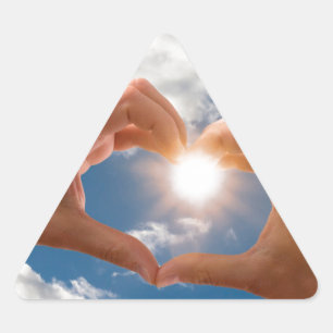 Sticker Triangulaire Mains d'amour
