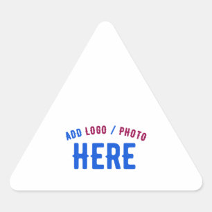 STICKER TRIANGULAIRE MARQUE BLANCHE MODERNE ET PERSONNALISABLE VÉRIFIÉE