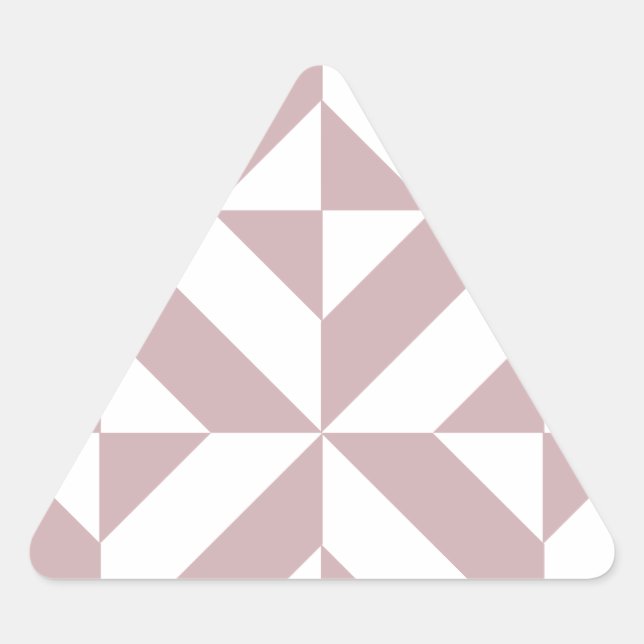 Sticker Triangulaire Medium Mauve Geometric Deco Cube Pattern (Devant)