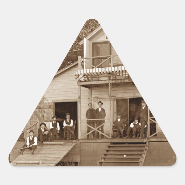 Sticker Triangulaire Men Club Fox River Club 1880 Fishing Elgin (Devant)