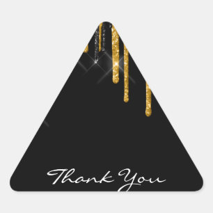 Sticker Triangulaire Merci Nom Mariage Silver Grey Gold Drivers