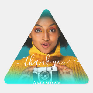Sticker Triangulaire Merci Photo Photo Mariage Sweet16 Triangle Wow