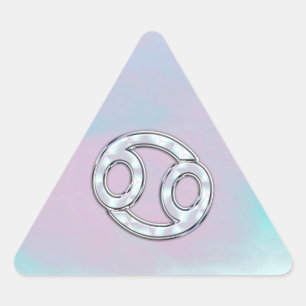 Sticker Triangulaire Mère de Pearl Style Cancer Zodiac Signal Décor