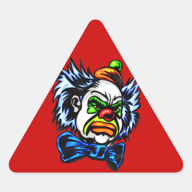 Sticker Triangulaire Meurtres de clowns (Devant)