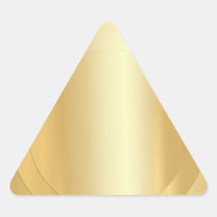 Sticker Triangulaire Modèle Élégant Ajoutez votre texte Blank Faux Gold