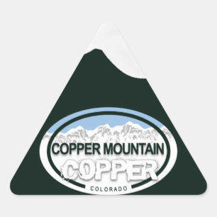 Sticker Triangulaire Montagne de cuivre Colorado Snowcapped Montagne Ro