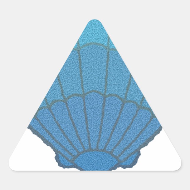 Sticker Triangulaire Mosaïque Blue Seashell (Devant)