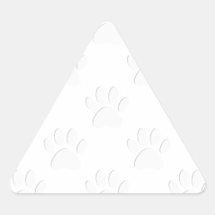 Sticker Triangulaire Motif à mâcher de chien coupé en papier