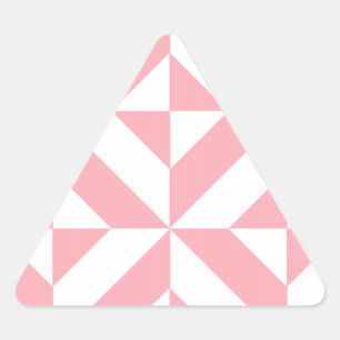 Sticker Triangulaire Motif de cube géométrique Melon rose