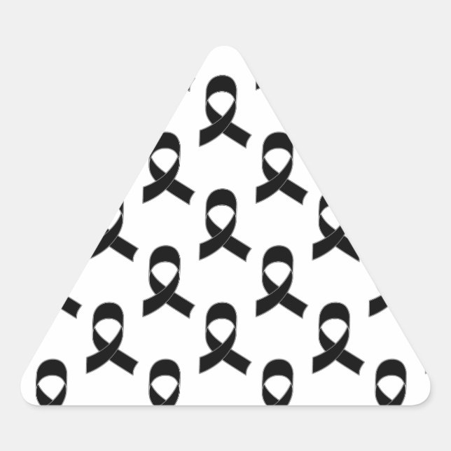 Sticker Triangulaire Motif de ruban noir (Devant)