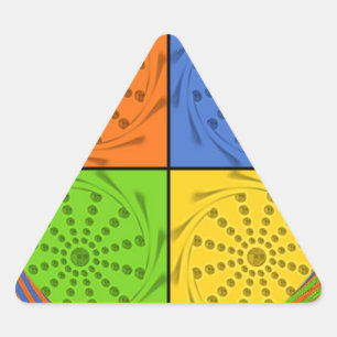 Sticker Triangulaire Motif en tissu égyptien sans couture