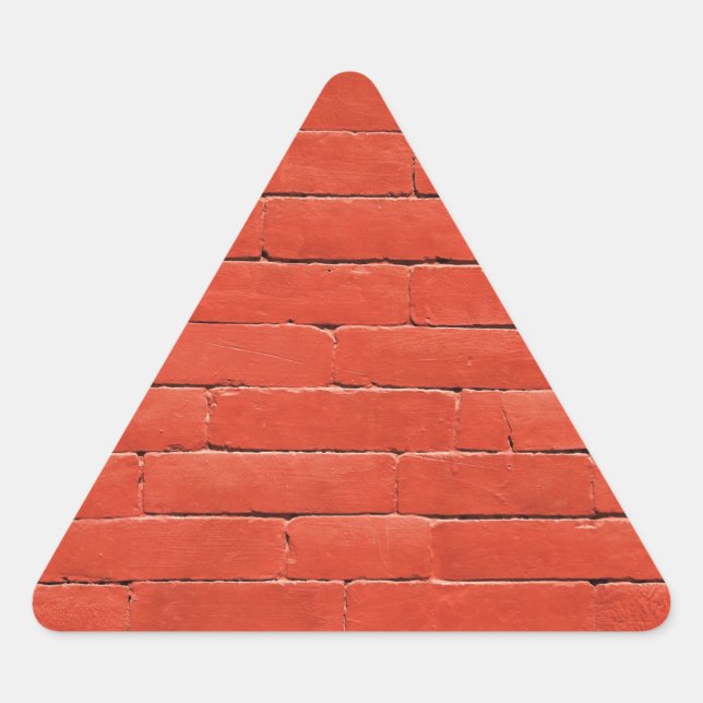 Sticker Triangulaire Mur rouge orange (Devant)