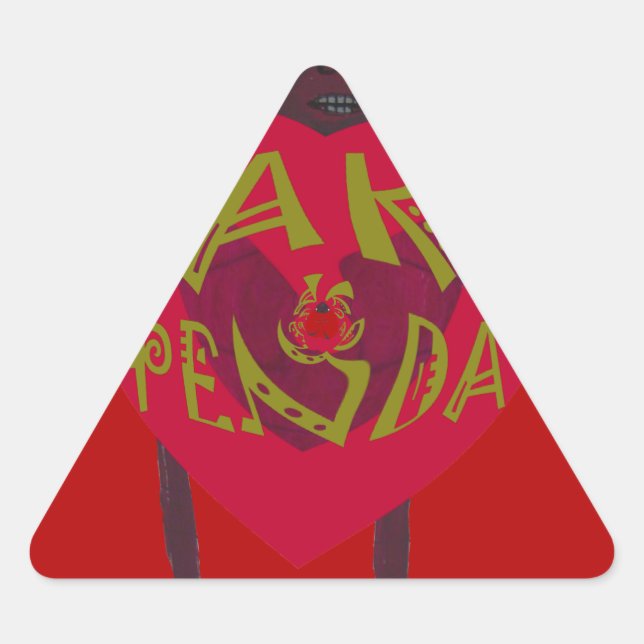 Sticker Triangulaire Nakupenda Sana Art Print Swahili Design (Devant)