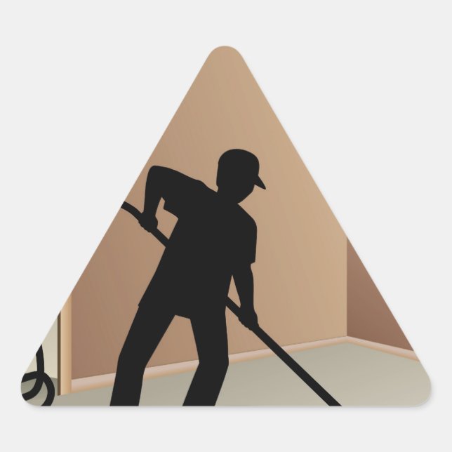 Sticker Triangulaire Nettoyage de tapis (Devant)