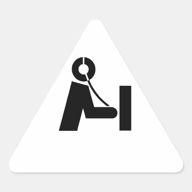 Sticker Triangulaire Nom de l'icône de la radio de jambon (Devant)