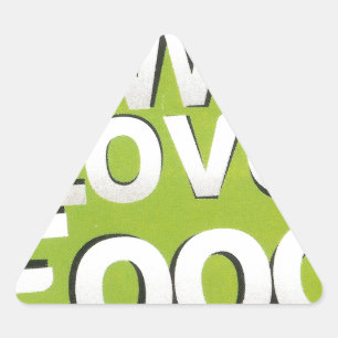 Sticker Triangulaire Nous aimons la nourriture