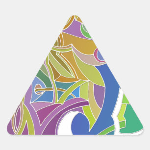 Sticker Triangulaire Oeuvre Whimsical