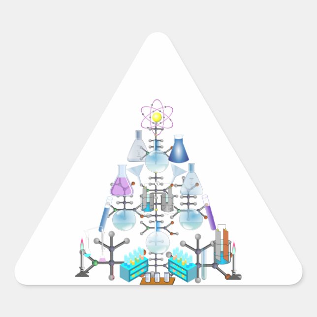 Sticker Triangulaire Oh Chemist Tree, Oh Christmas Tree (Devant)