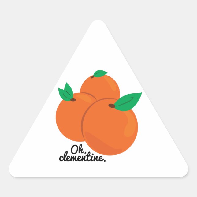 Sticker Triangulaire Oh Clementine (Devant)