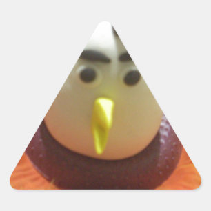 Sticker Triangulaire Oiseau sculpté en Tournesol Imprimer