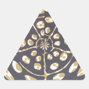 Sticker Triangulaire Olive Green Polka Point Radial Motif Art Imprimer