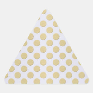 Sticker Triangulaire Or et pois blancs