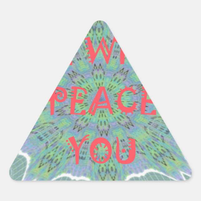 Sticker Triangulaire Paix, Amour et Afrique Imprimer : Paix Soyez avec  (Devant)