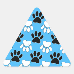 Sticker Triangulaire Paniers Noirs Et Blancs Perdus Sur Arrière - plan 