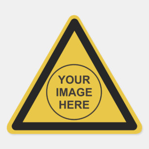 Sticker Triangulaire Panneau triangle d'avertissement personnalisé