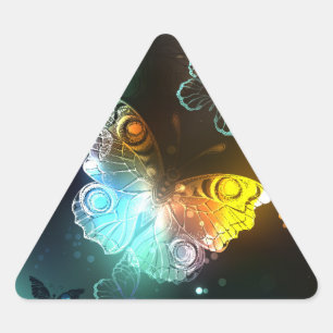 Sticker Triangulaire Papillon lumineux et papillons de nuit