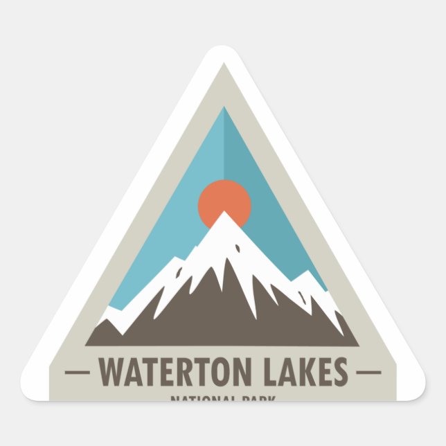 Sticker Triangulaire Parc national des Lacs-Waterton (Devant)