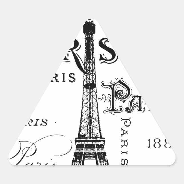 Sticker Triangulaire Paris France Cadeaux et Souvenirs (Devant)