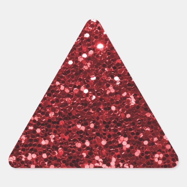 Sticker Triangulaire Parties scintillant Red Faux (Devant)