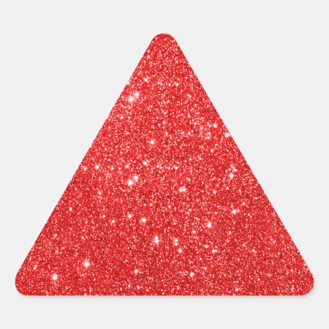 Sticker Triangulaire Parties scintillant rouge fille (Devant)