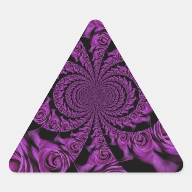 Sticker Triangulaire Passion violette : Royal Romance Roses (Devant)