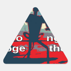 Sticker Triangulaire Patriotique responsabiliser USA Change, unir plus