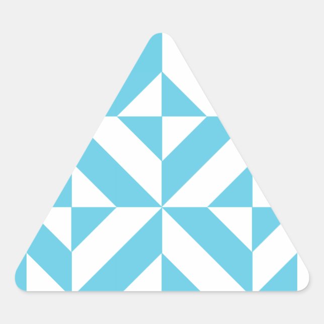 Sticker Triangulaire Patters de Ocean Blue Geometric Deco (Devant)