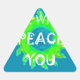 Sticker Triangulaire Peace Be with You Art Print