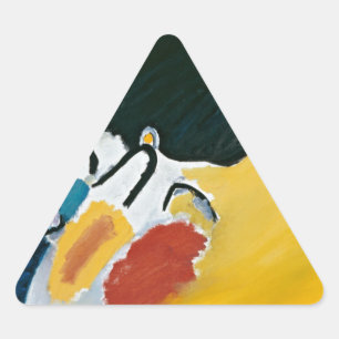 Sticker Triangulaire Peinture abstraite de Kandinsky Impression III Con