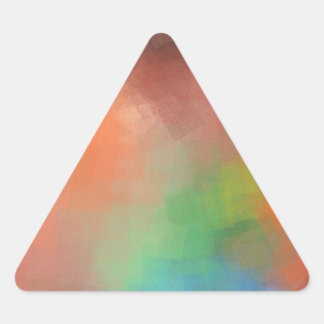 Sticker Triangulaire Personnalisé Abstrait Vierge Modèle Moderne Élégan (Devant)