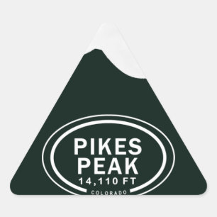Sticker Triangulaire Pikes Peak 4 110 PI Colorado Rocky Mountain