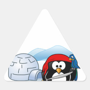 Sticker Triangulaire Pitate Penguin de l'Antarctique