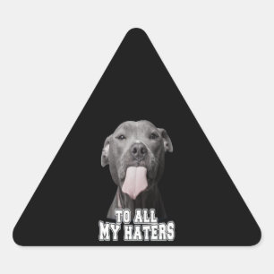 Sticker Triangulaire Pitbull